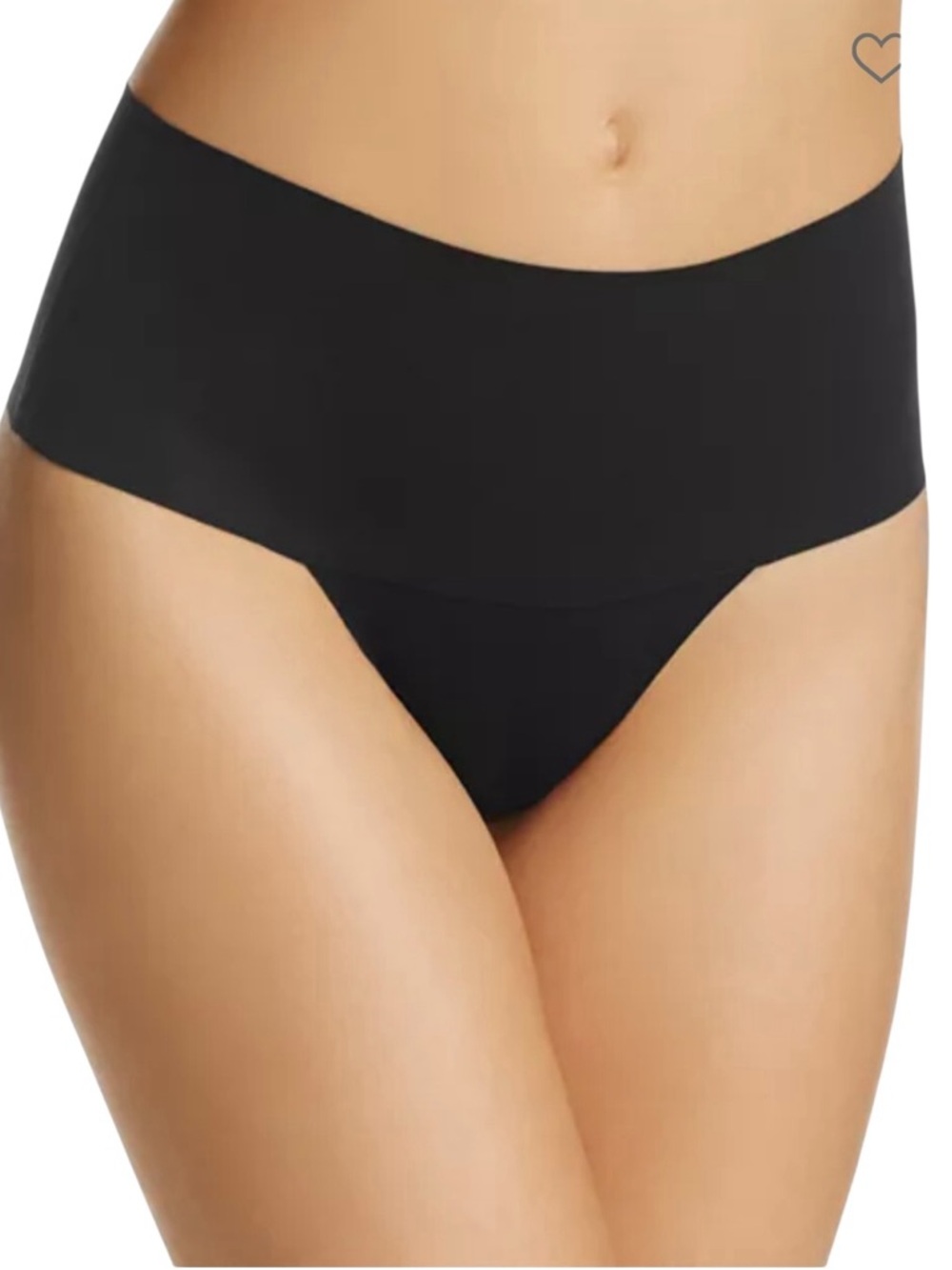 SPANX Super Smooth Undie-Tectable Thong Black Womens NWOT.